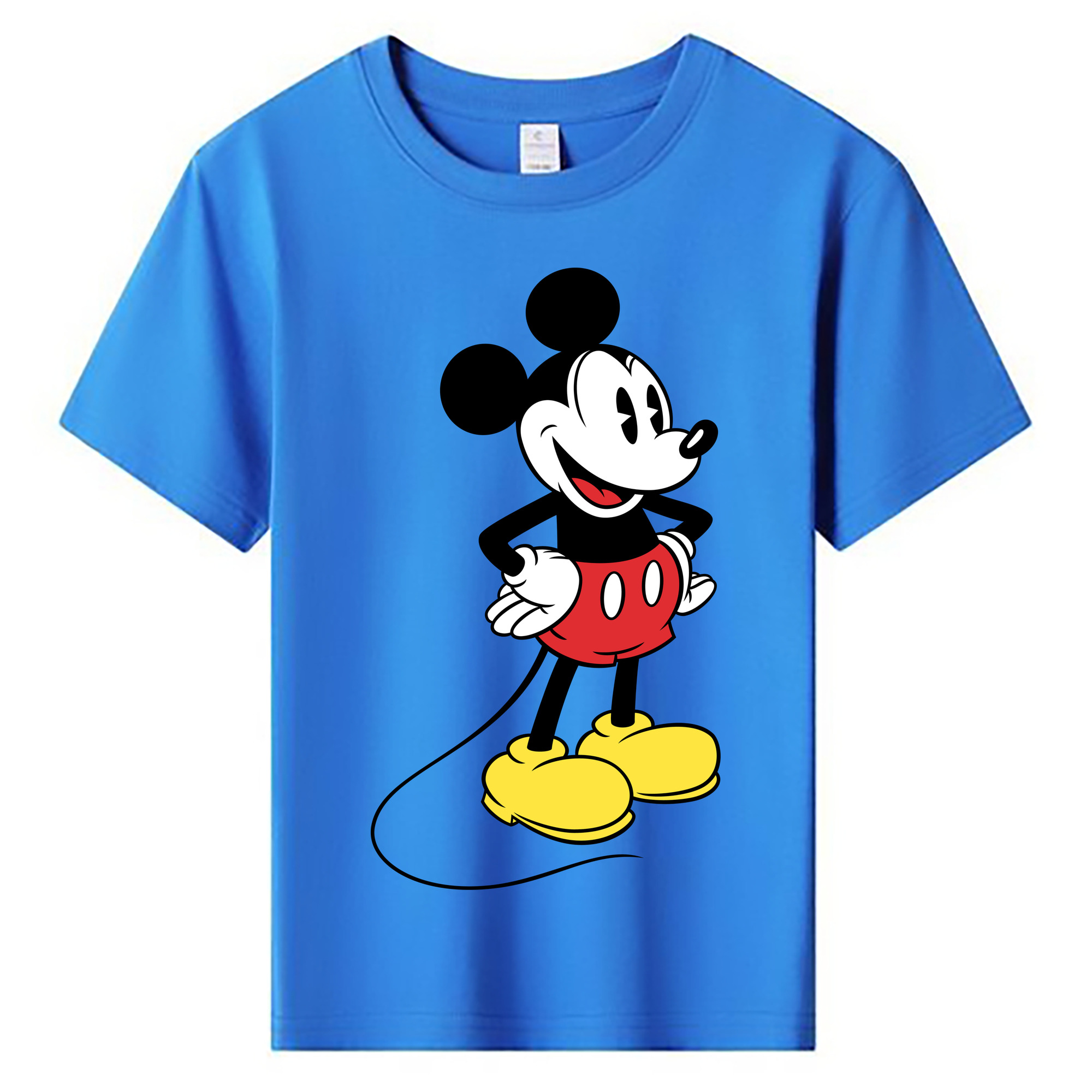 ミッキーマウス Mickey Mouse 綿100％キッズTシャツ（フロントプリント）